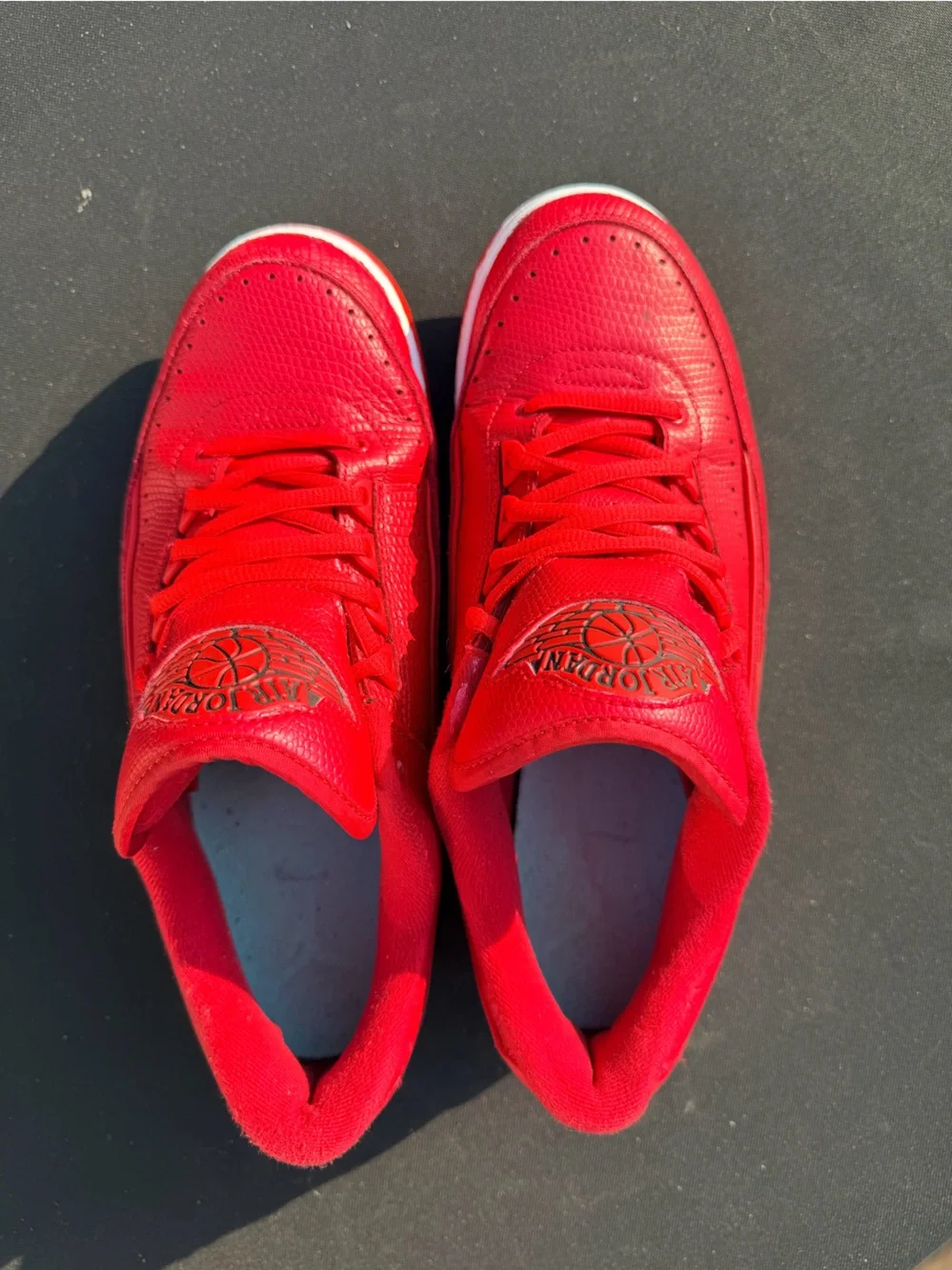 Jordan Air Jordan 2 Retro Low Gym Red 832819-606 Men's Leather Lace-Up